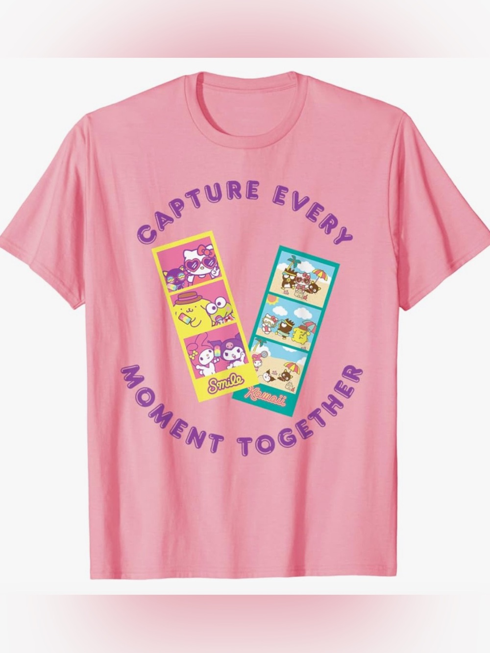 Sanrio Adult Graphic T-shirt Hello Kitty & Friends Size Small Pink Tee